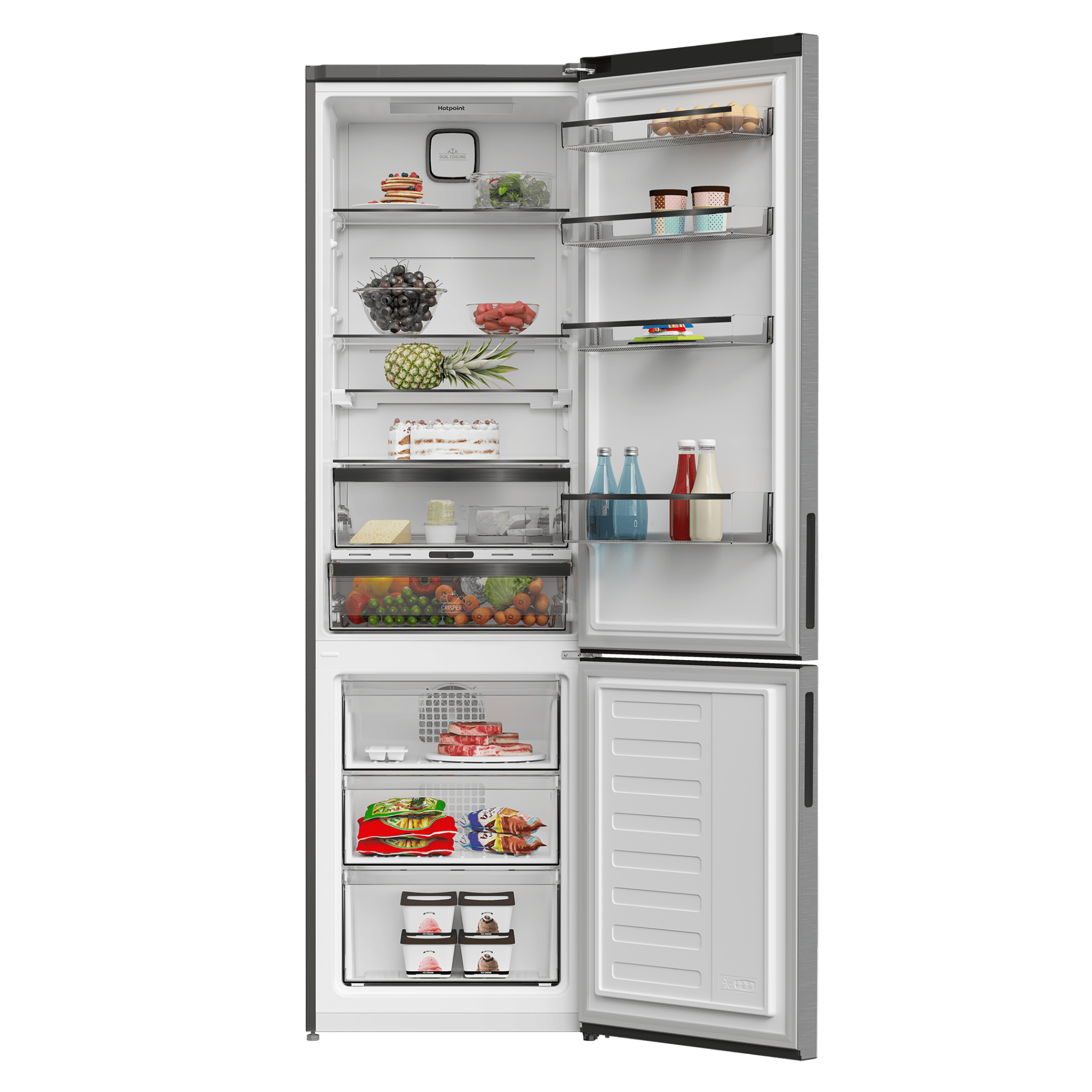 Холодильник с нижней морозильной камерой Hotpoint HDKP 8201I MX - рис.4