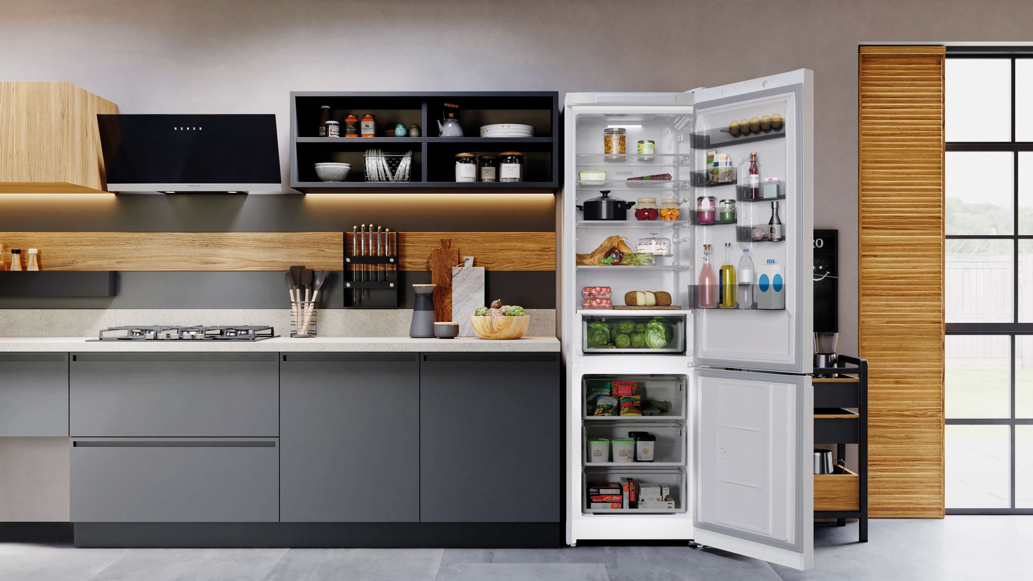 Холодильник с нижней морозильной камерой Hotpoint HT 6200 W - рис.6