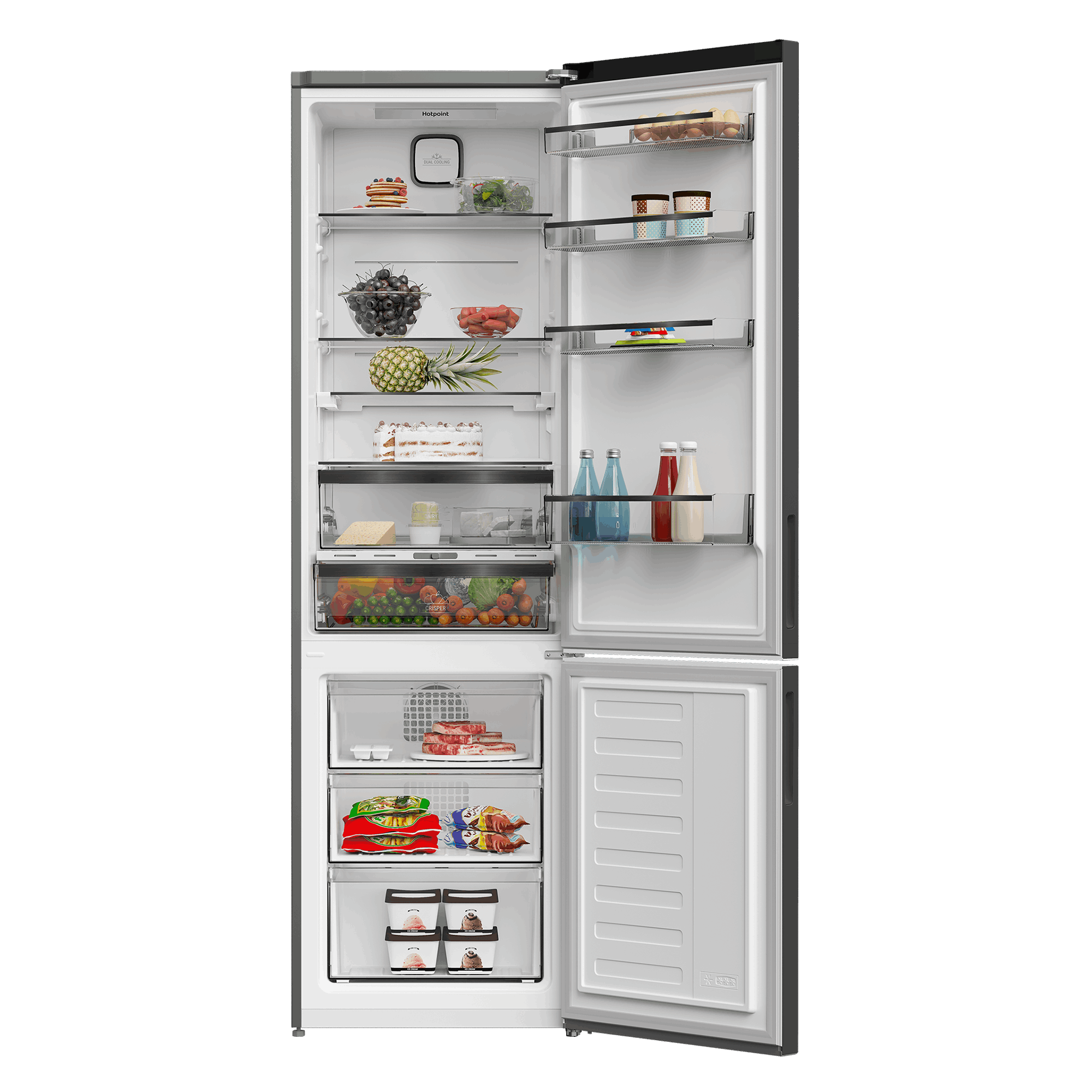 Холодильник с нижней морозильной камерой Hotpoint HDKP 8201I DX - рис.3