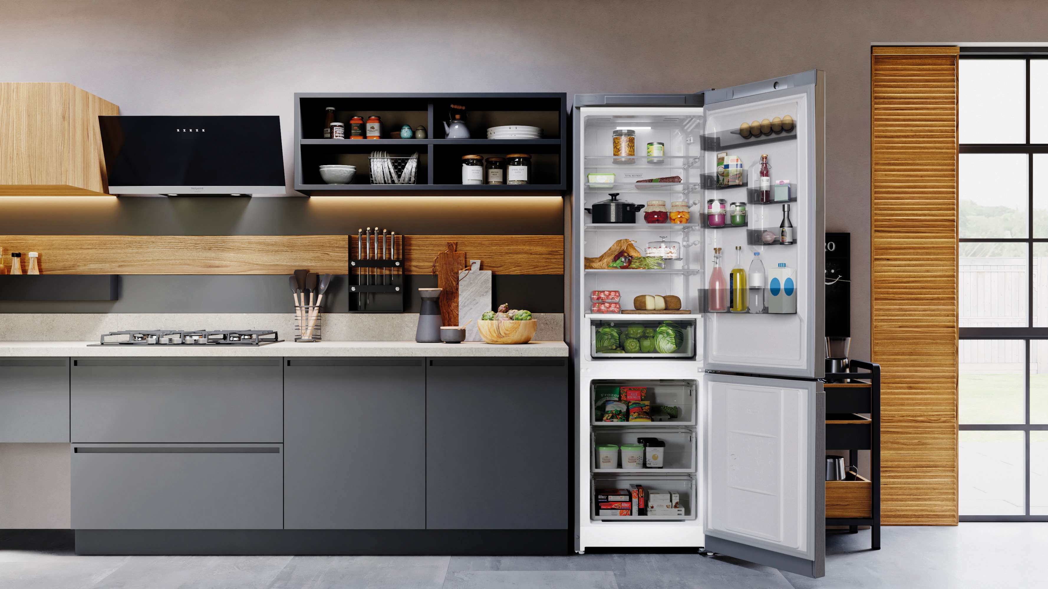Холодильник с нижней морозильной камерой Hotpoint HT 6200 MX - рис.5