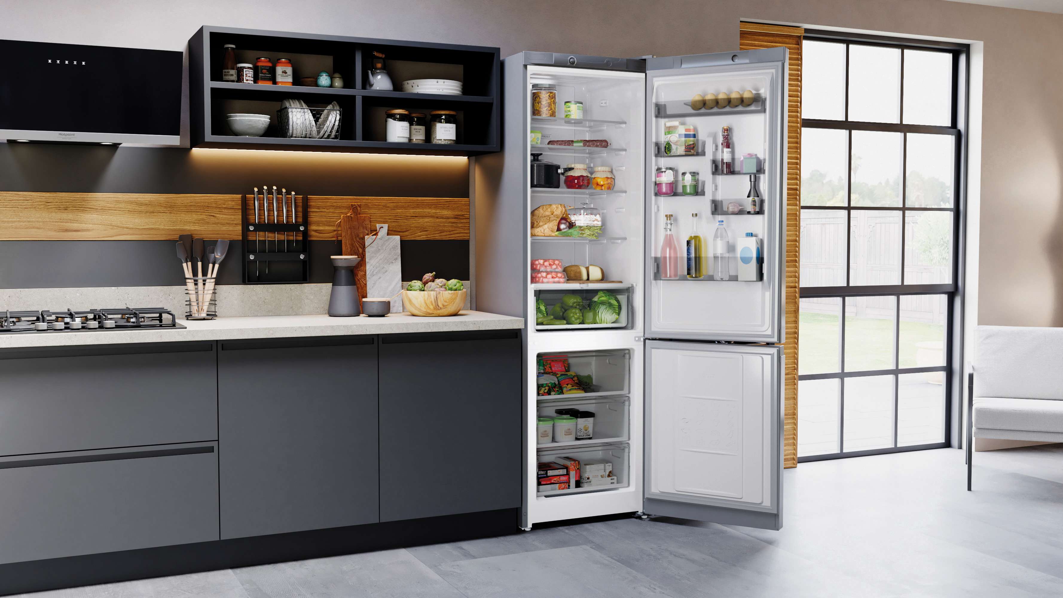 Холодильник с нижней морозильной камерой Hotpoint HT 6200 S - рис.7