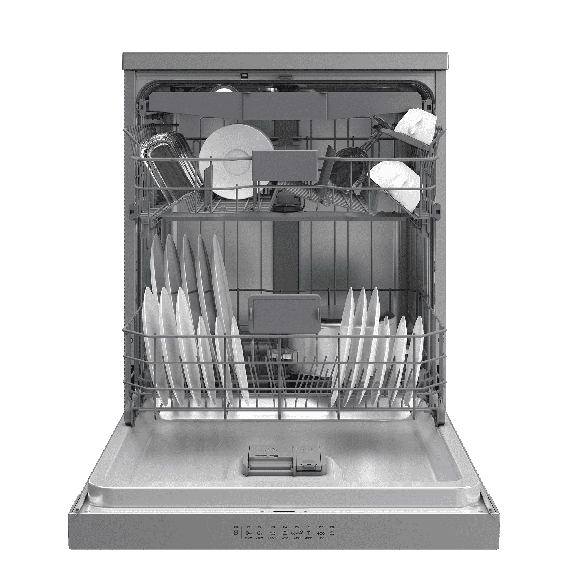 Отдельностоящая посудомоечная машина 60 см Hotpoint HF 5C84 DW X - рис.2