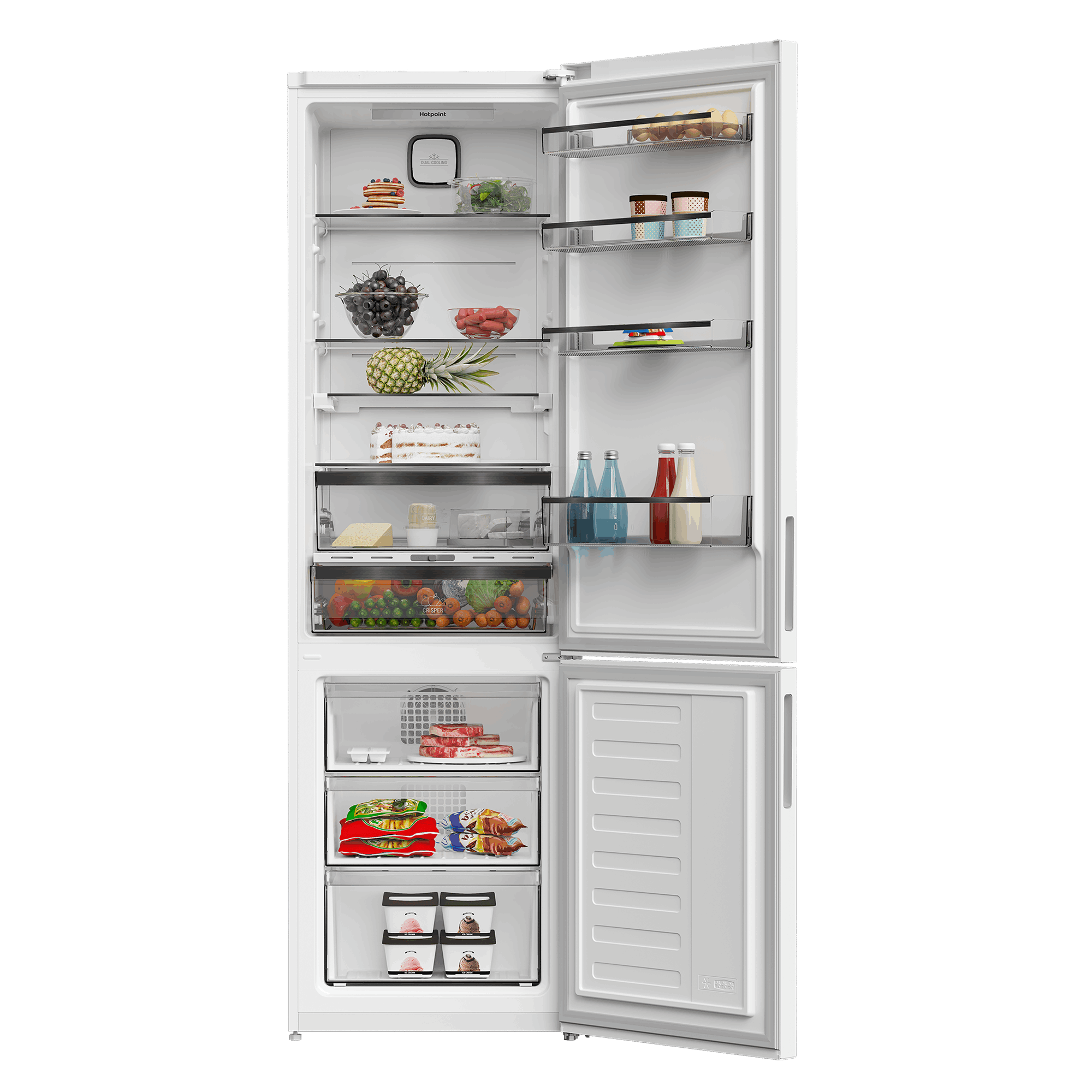 Холодильник с нижней морозильной камерой Hotpoint HDKP 8201I W - рис.3