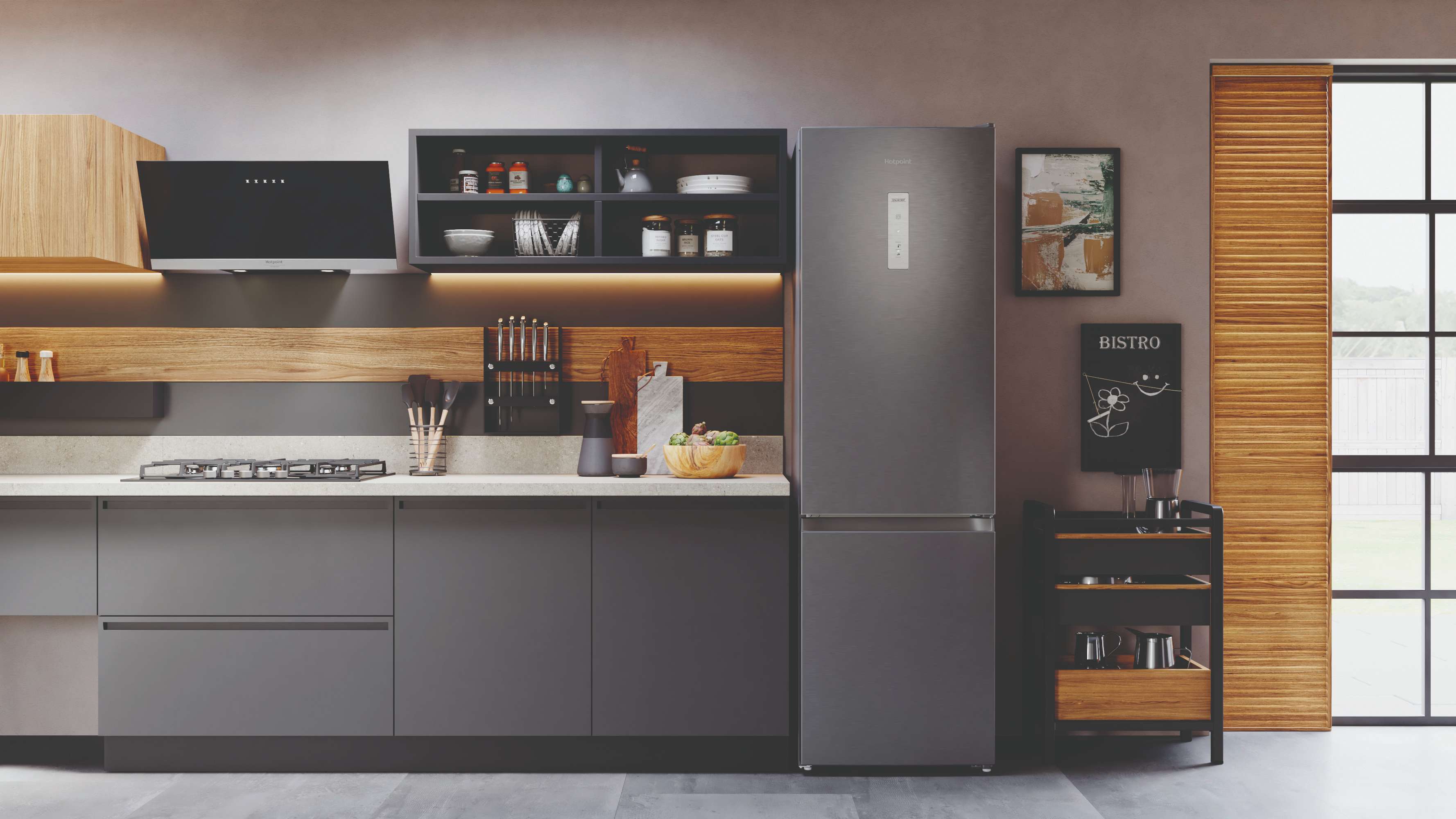 Холодильник с нижней морозильной камерой Hotpoint HT 5200 MX - рис.7