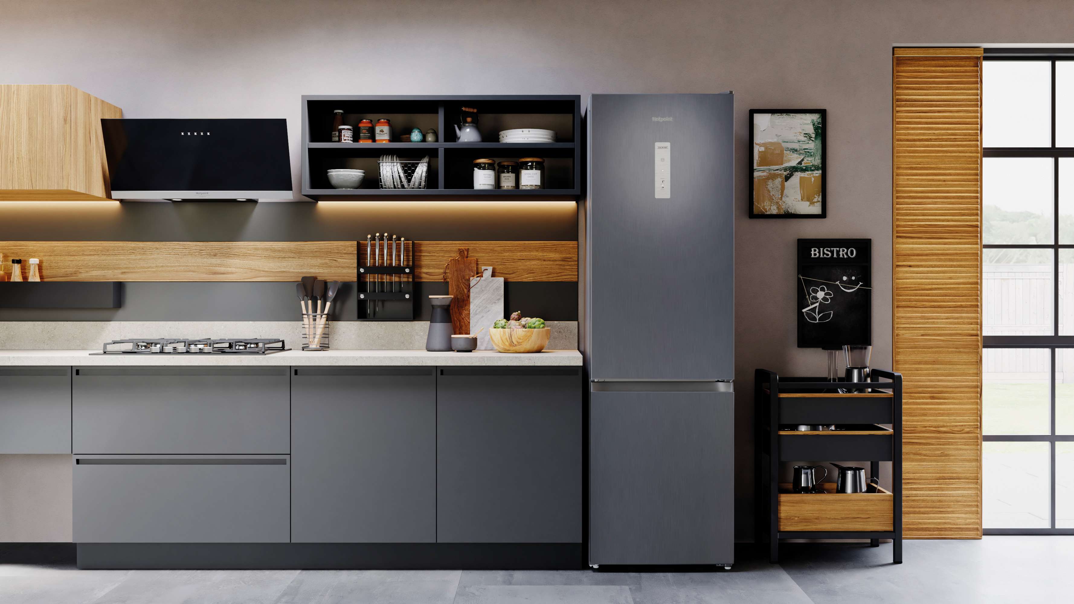 Холодильник с нижней морозильной камерой Hotpoint HT 6200 MX - рис.6