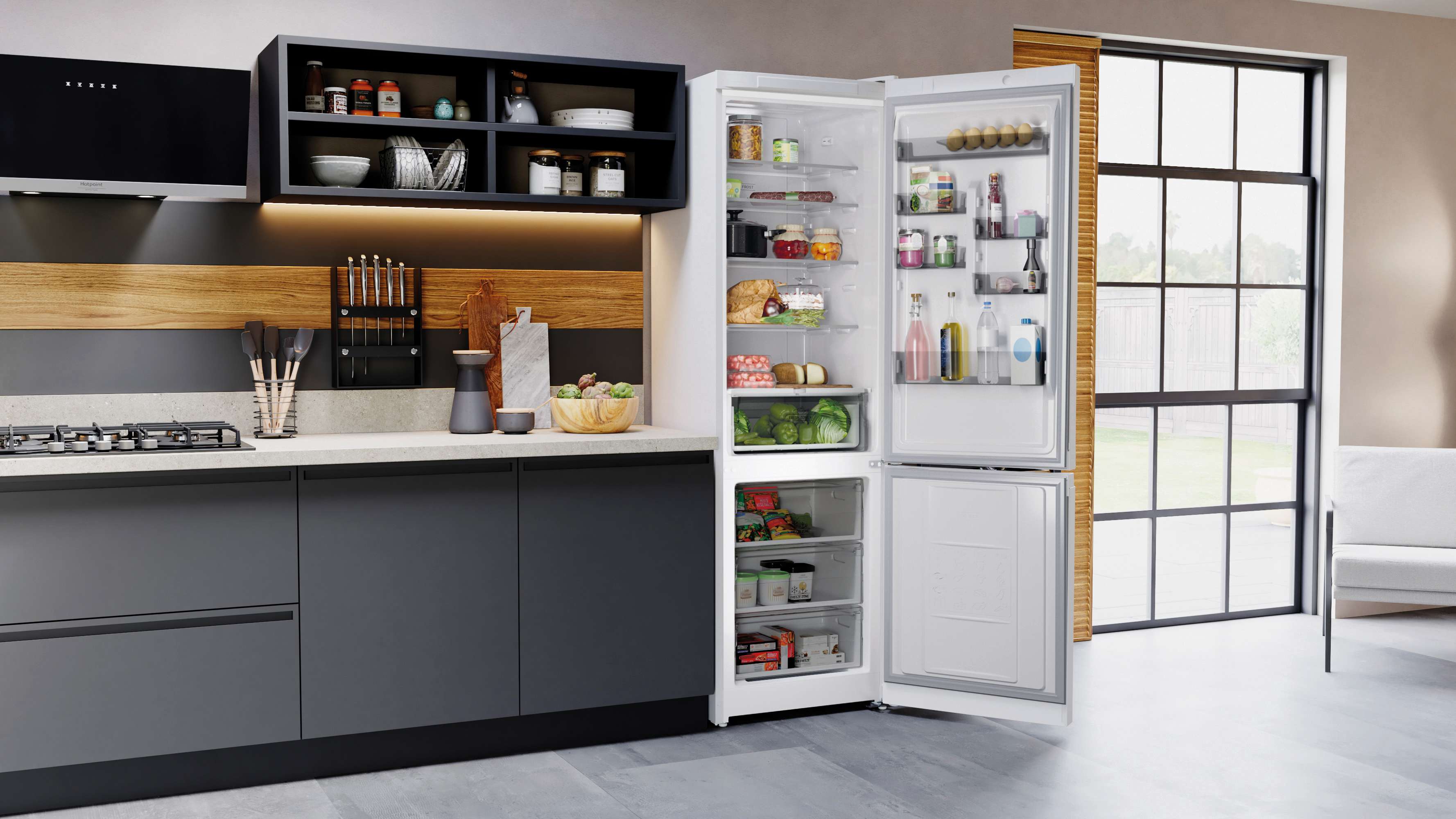 Холодильник с нижней морозильной камерой Hotpoint HT 6200 W - рис.7