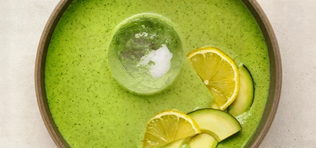 Холодный огуречный суп с авокадо