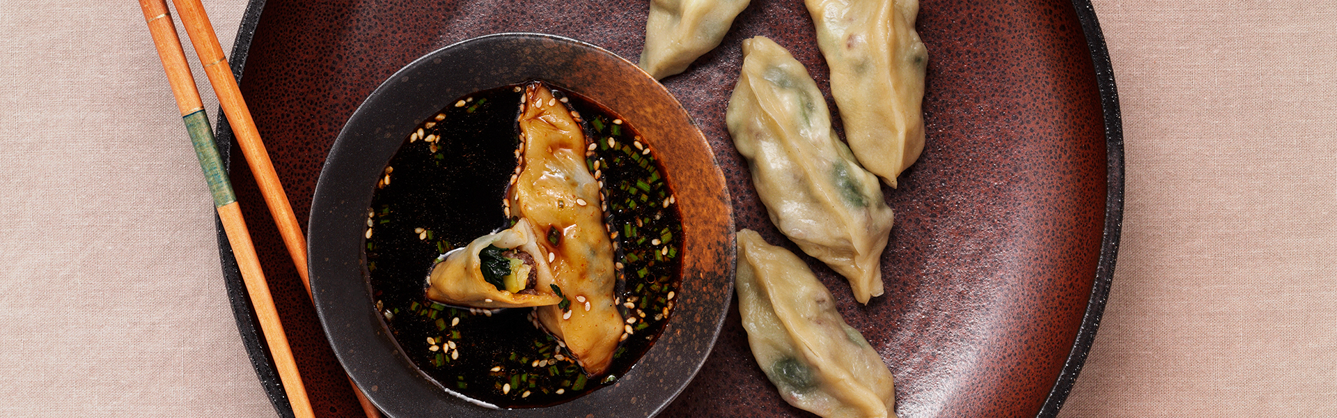 Рецепт дамплингов с мясом, капустой и шпинатом