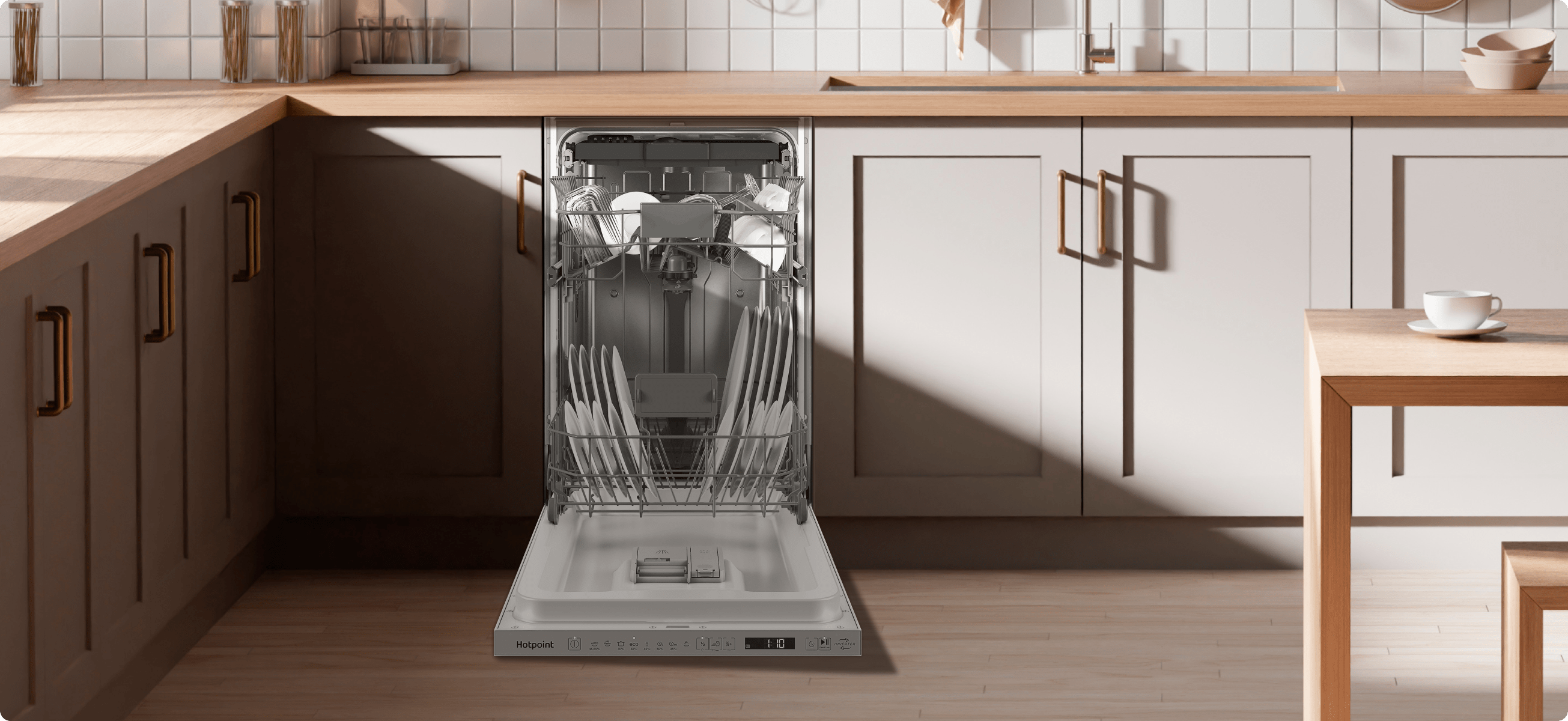 Посудомоечная машина Hotpoint HIS 2D87 D в интерьере кухни