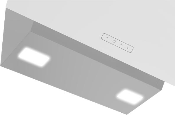 Встроенная подсветка кухонной вытяжки Hotpoint HPHV 62FLT WH